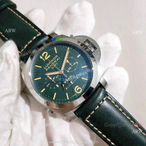 Replica Panerai Luminor Green Dial Green Leather Strap Watch Men Replica Panerai Luminor Green Dial Green Leather Strap Watch Men