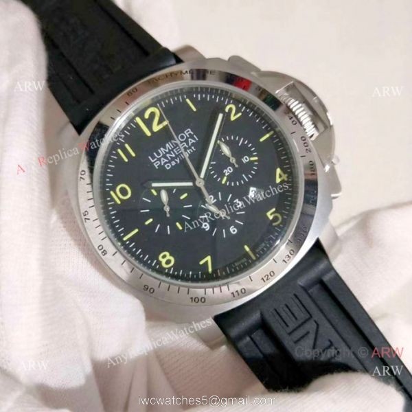 Copy Officine Panerai Firenze 1860 Quartz Watch SS Black Rubber Strap Copy Officine Panerai Firenze 1860 Quartz Watch SS Black Rubber Strap