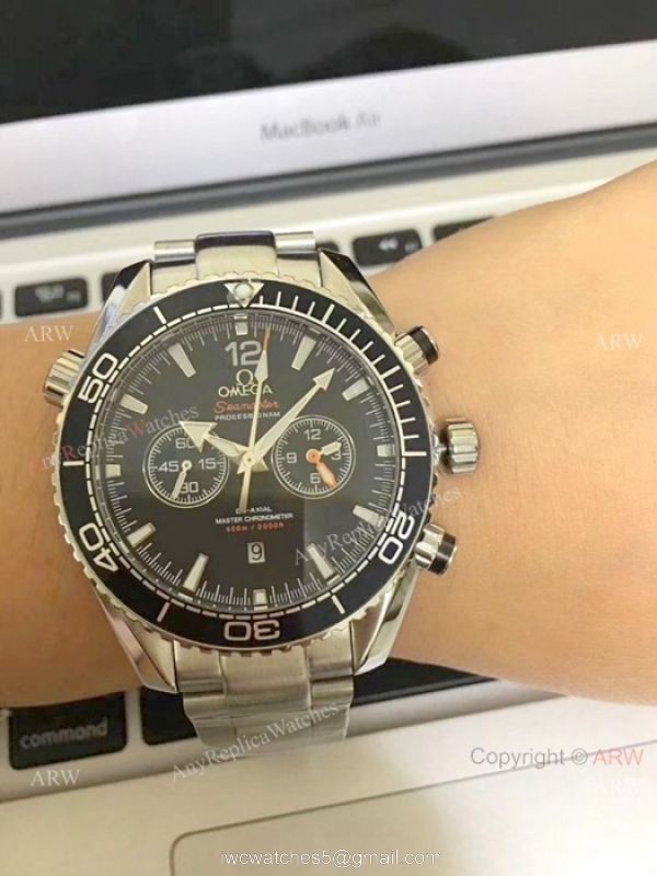 Omega Seamaster 600m Chronograph Watches SS Orange Unidirectional Bezel Omega Seamaster 600m Chronograph Watches SS Orange Unidirectional Bezel
