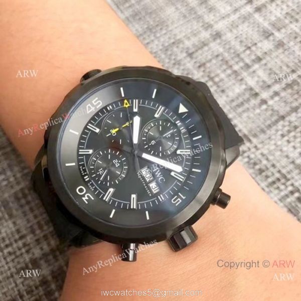 IWC Aquatimer Replica Watch All Black Chronograph Dial IWC Aquatimer Replica Watch All Black Chronograph Dial