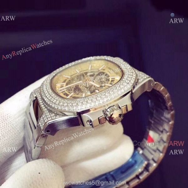 Copy Patek Philippe Nautilus Ice Out Watch Stainless Steel White Hollow Copy Patek Philippe Nautilus Ice Out Watch Stainless Steel White Hollow