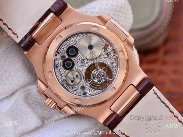 Swiss Replica Patek Philippe Nautilus Jumbo R8 Watch Rose Gold Iced Out Swiss Replica Patek Philippe Nautilus Jumbo R8 Watch Rose Gold Iced Out