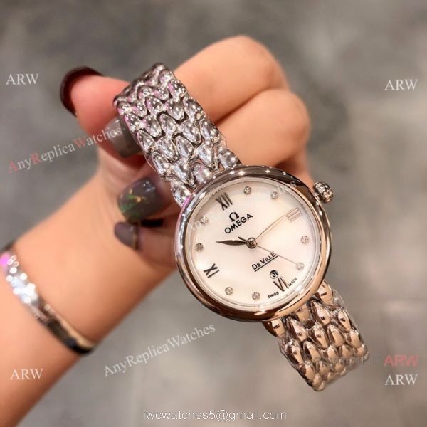 Replica Omega De Ville Dewdrop ladies Watch Stainless Steel Replica Omega De Ville Dewdrop ladies Watch Stainless Steel