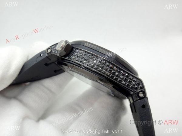 AAA Replica Audemars Piguet Iced Out Watch / Royal Oak Offshore Diver All Black AAA Replica Audemars Piguet Iced Out Watch / Royal Oak Offshore Diver All Black