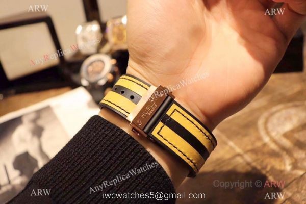 Hublot Big Bang Unico TMT Black Chronograph Watch Yellow Gummy Strap Hublot Big Bang Unico TMT Black Chronograph Watch Yellow Gummy Strap