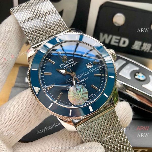 New replica Breitling Superocean Heritage Automatic Watches Blue Bezel White Dial 42mm New replica Breitling Superocean Heritage Automatic Watches Blue Bezel White Dial 42mm