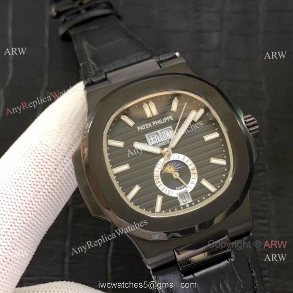 High Qaulity Replica Patek Philippe Nautilus Annual Calendar All Black Watch High Qaulity Replica Patek Philippe Nautilus Annual Calendar All Black Watch