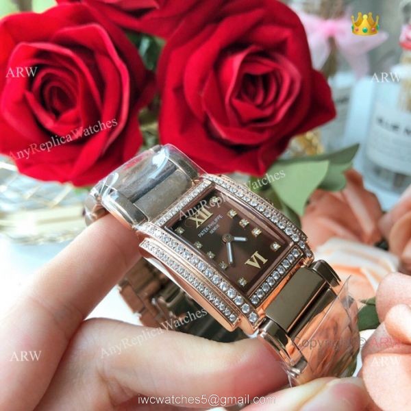 Copy Patek Philippe Twenty-4 Lady Watches Rose Gold Brown Dial -Swiss Quality Copy Patek Philippe Twenty-4 Lady Watches Rose Gold Brown Dial -Swiss Quality