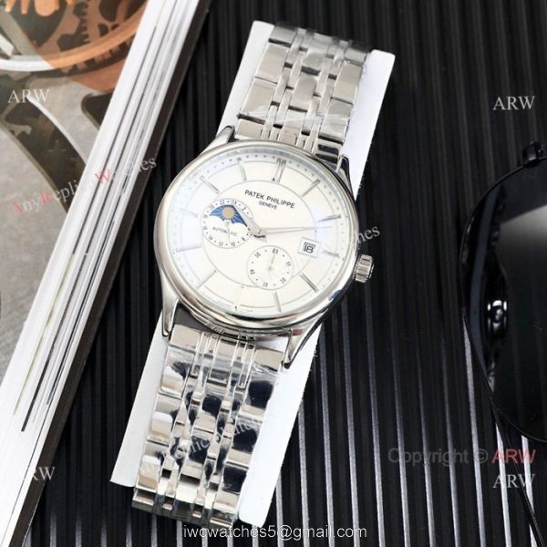 High Quality Patek Philippe Moonphase Two Tone Rose Gold Black Watches 40mm High Quality Patek Philippe Moonphase Two Tone Rose Gold Black Watches 40mm