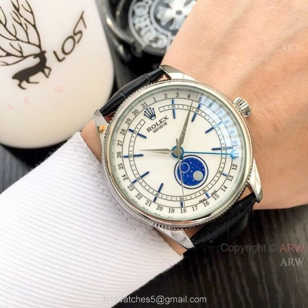 Rolex Geneve Cellini Moonphase SS Black Dial / New Baselworld Rolex Cellini Moonphase Replica Watch Rolex Geneve Cellini Moonphase SS Black Dial / New Baselworld Rolex Cellini Moonphase Replica Watch