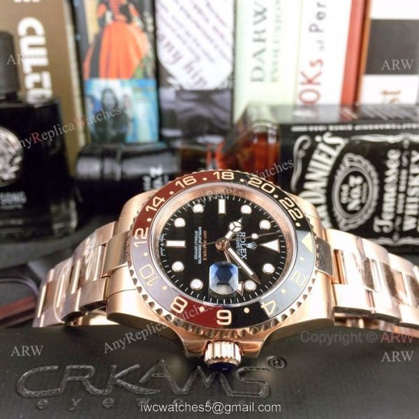 UR Replica Rolex GMT 2018 Root-Beer Rose Gold Black Dial Watch Swiss Grade UR Replica Rolex GMT 2018 Root-Beer Rose Gold Black Dial Watch Swiss Grade