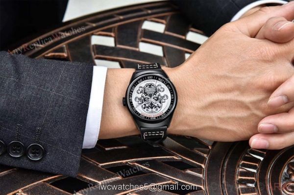 Pagani Design PVD Black Steel Watch White Skull Face Pagani Design PVD Black Steel Watch White Skull Face