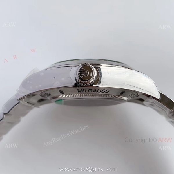 1:1 AR Replica Rolex Milgauss ETA 2824 Watch 904L Steel Black Dial 1:1 AR Replica Rolex Milgauss ETA 2824 Watch 904L Steel Black Dial
