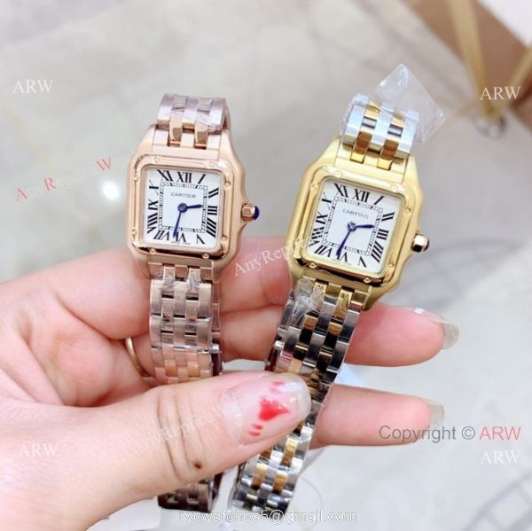 Fake Cartier Panthere de White Roman Dial Watch Small size 22mm Fake Cartier Panthere de White Roman Dial Watch Small size 22mm