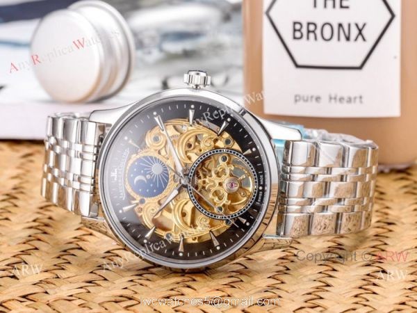 Copy Jaeger Lecoultre Skeleton Moon Phase Two Tone Rose Gold Watch Copy Jaeger Lecoultre Skeleton Moon Phase Two Tone Rose Gold Watch