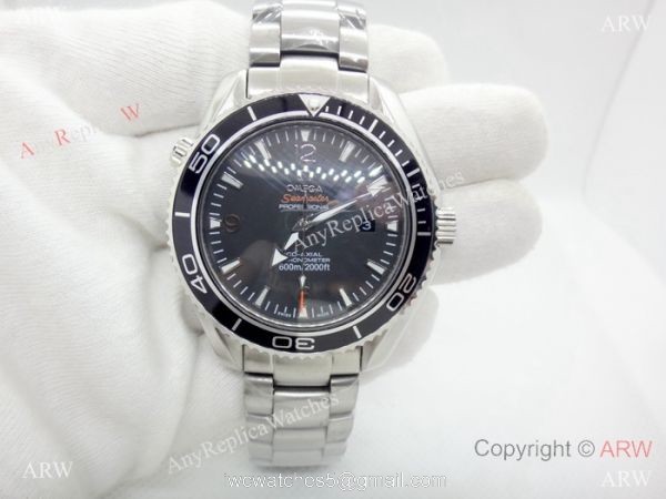 Fake Omega Seamaster Planet Ocean Stianless Steel Black Watch Fake Omega Seamaster Planet Ocean Stianless Steel Black Watch