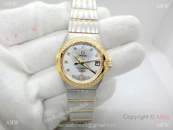 Swiss Copy Omega Constellation Women watch 2-Tone Silver Dial Swiss Copy Omega Constellation Women watch 2-Tone Silver Dial