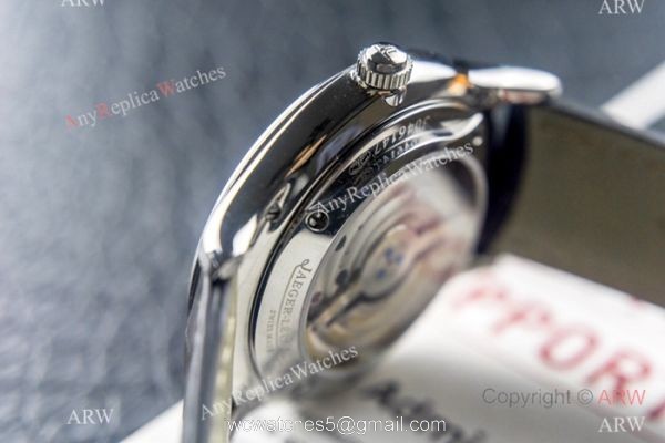 Swiss Replica Jaeger-LeCoultre Master Watch Silver Face Black Leather Strap Swiss Replica Jaeger-LeCoultre Master Watch Silver Face Black Leather Strap