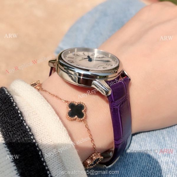Low Price Jaeger-LeCoultre Rendez Vous Lady Watch SS Purple Leather Strap Low Price Jaeger-LeCoultre Rendez Vous Lady Watch SS Purple Leather Strap