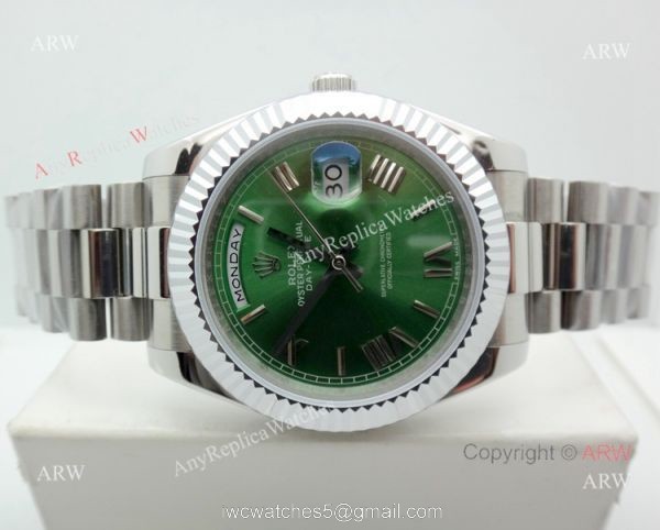 Rolex Day Date President Replica Watch Oyster Perpetual Olive Green Face 40mm Rolex Day Date President Replica Watch Oyster Perpetual Olive Green Face 40mm