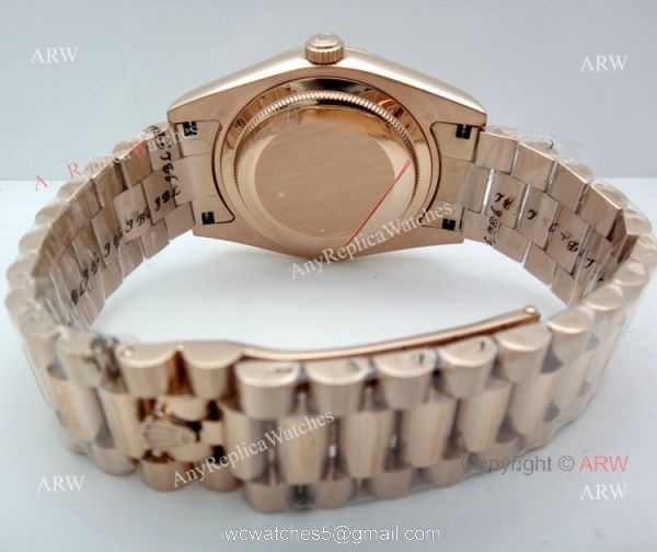 Replica Presidential Rolex Day date 40mm Watch Rose Gold stripped Dial Replica Presidential Rolex Day date 40mm Watch Rose Gold stripped Dial