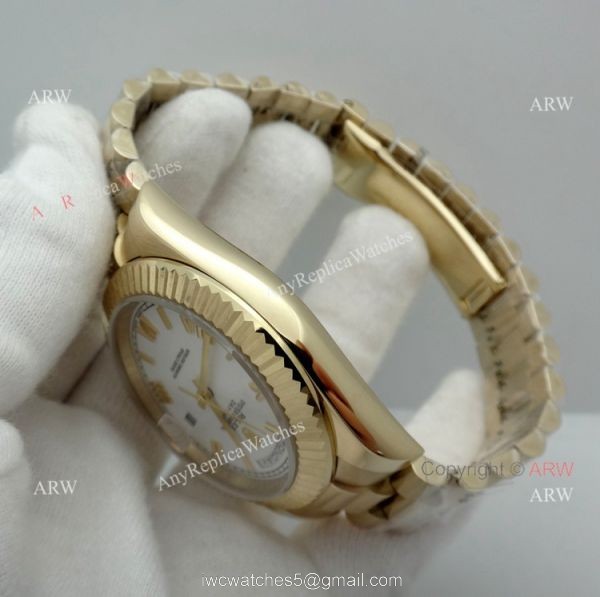 Rolex Day-Date White Dial Yellow Gold Watch 40mm Rolex Presidential Replica Watch Rolex Day-Date White Dial Yellow Gold Watch 40mm Rolex Presidential Replica Watch