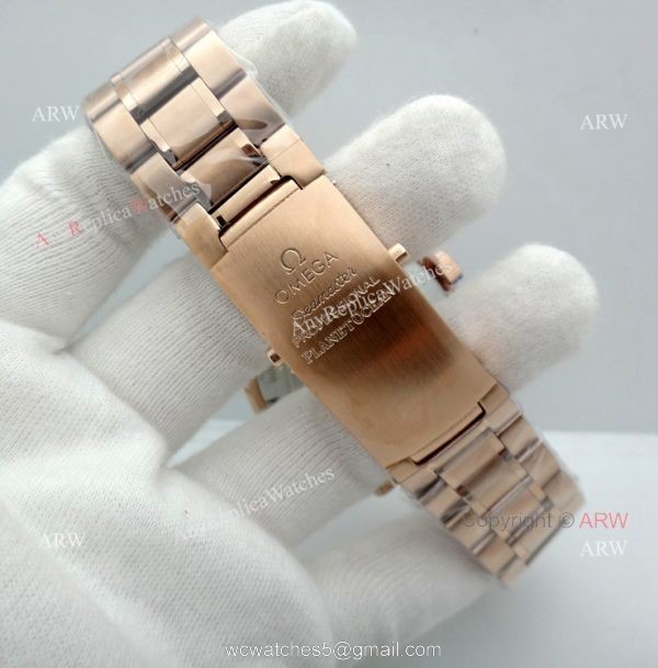 Copy Omega Speedmaster Rose Gold Black Chronograph Watch 45mm Copy Omega Speedmaster Rose Gold Black Chronograph Watch 45mm