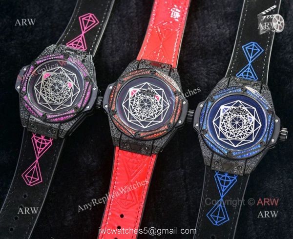 Hublot Big Bang Sang Bleu All Black Red 43mm Mens Watch Replica Hublot Big Bang Sang Bleu All Black Red 43mm Mens Watch Replica
