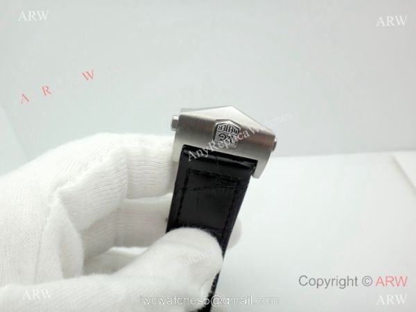 Copy Tag Heuer Carrera Chronograph Watch SS Black Leather Strap Copy Tag Heuer Carrera Chronograph Watch SS Black Leather Strap