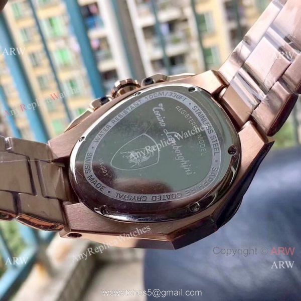 Fake Tonino Lamborghini Spyder 8901 watch Rose Gold White Dial Fake Tonino Lamborghini Spyder 8901 watch Rose Gold White Dial