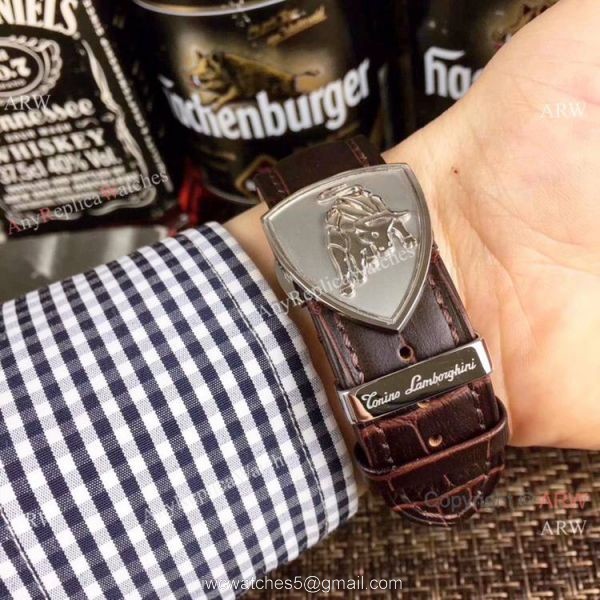 New Copy Lamborghini Herrenuhr Chronograph watch SS Black Dial New Copy Lamborghini Herrenuhr Chronograph watch SS Black Dial
