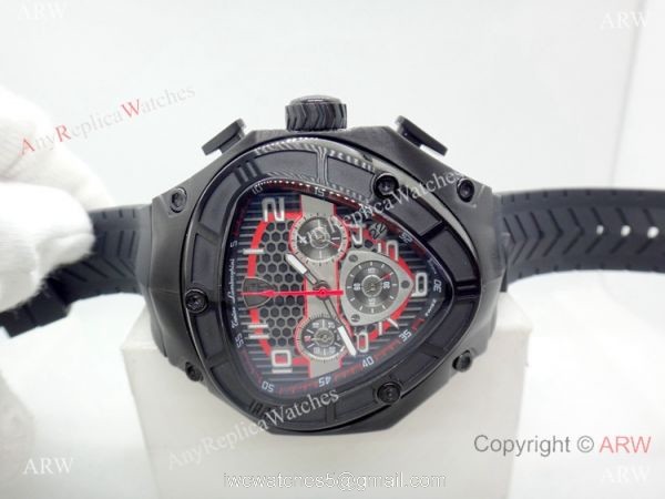 AAA Quality Replica Lamborghini Spyder 124BBR Watch Solid Black AAA Quality Replica Lamborghini Spyder 124BBR Watch Solid Black