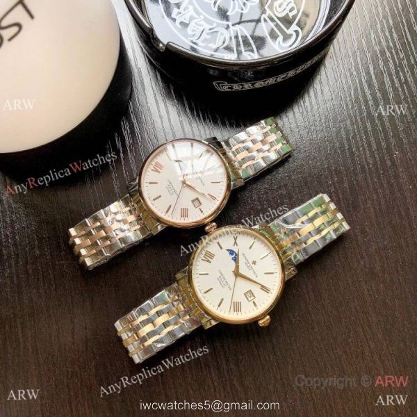 Top Grade Vacheron Constantin Moon phase Watch 2-Tone Rose Gold 40mm Top Grade Vacheron Constantin Moon phase Watch 2-Tone Rose Gold 40mm