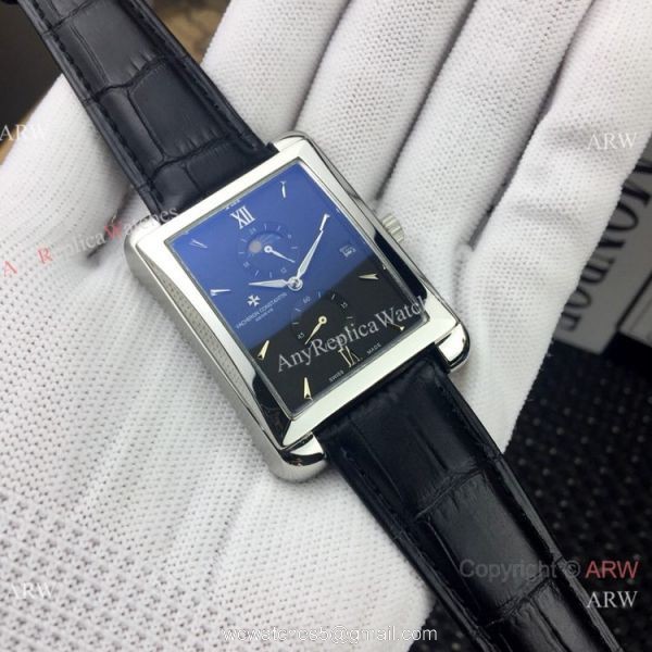 Replica Vacheron Constantin geneve SS Black Dial Watch Low Price Replica Vacheron Constantin geneve SS Black Dial Watch Low Price
