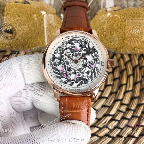 Replica Vacheron Constantin Geneve Flower Dial Blue Leather Strap Replica Vacheron Constantin Geneve Flower Dial Blue Leather Strap