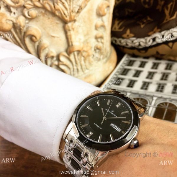 Best Replica Vacheron Constantin Geneve Watch Black Silver Case Best Replica Vacheron Constantin Geneve Watch Black Silver Case