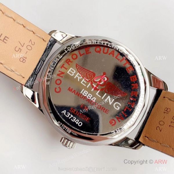 Swiss ETA Breitling Premier Replica Watch Silver Dial Black Leather Strap Swiss ETA Breitling Premier Replica Watch Silver Dial Black Leather Strap