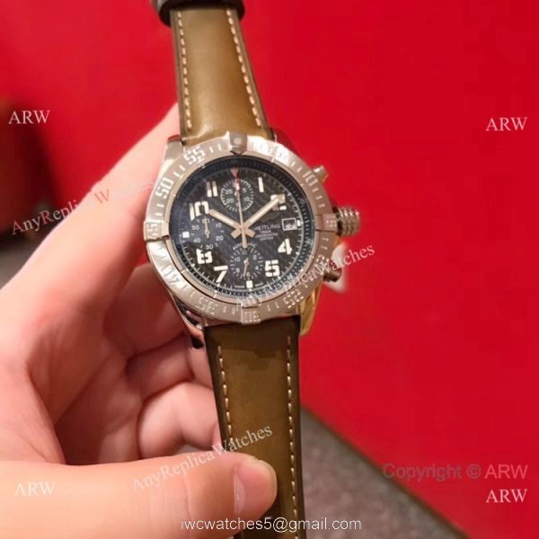 New Copy Breitling Super Avenger II SS Brown Leather Strap Watch 43mm New Copy Breitling Super Avenger II SS Brown Leather Strap Watch 43mm