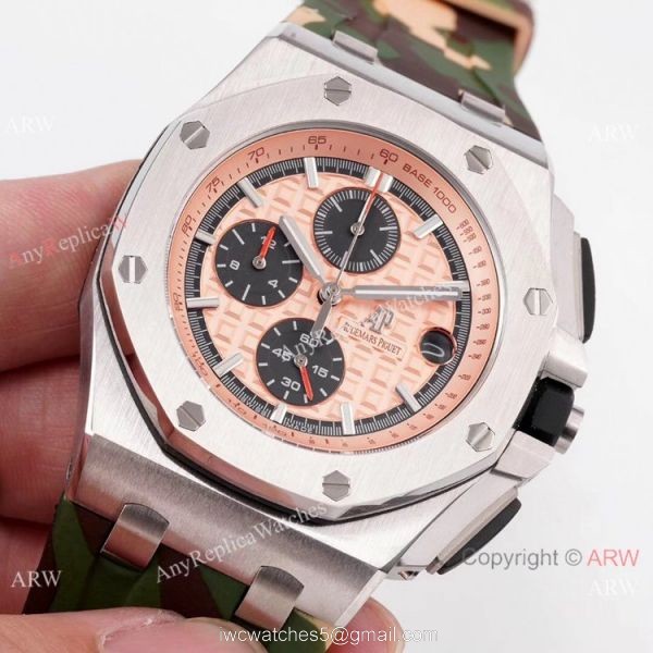 2019 Copy Audemars Piguet Royal Oak Offshore Watch SS Camouflage Strap 2019 Copy Audemars Piguet Royal Oak Offshore Watch SS Camouflage Strap