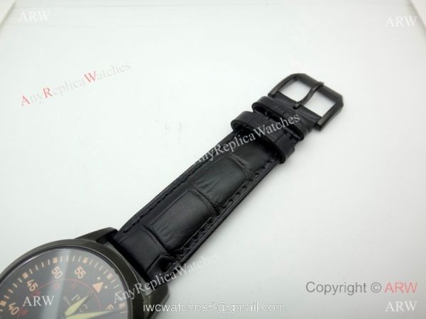 Replica IWC Mark XVIII 40mm Watch Black Case Orange Markers Replica IWC Mark XVIII 40mm Watch Black Case Orange Markers