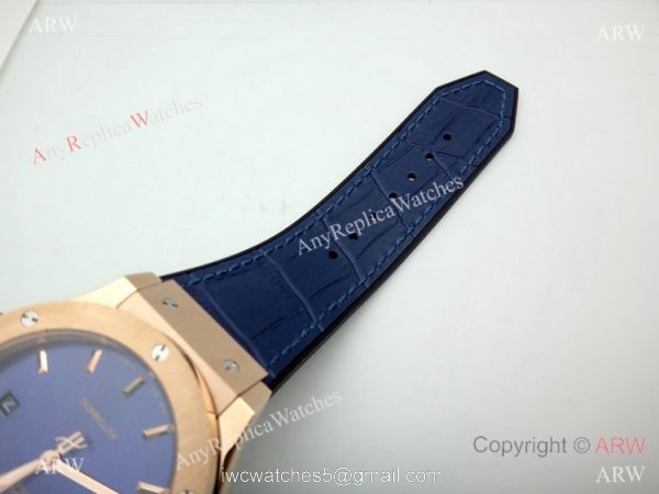 New Replica Hublot Classic Fusion Blue Dial Rose Gold Watch 43mm New Replica Hublot Classic Fusion Blue Dial Rose Gold Watch 43mm