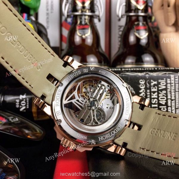 Roger Dubuis Excalibur 46 Skeleton Replica Watch Rose Gold White Dial Roger Dubuis Excalibur 46 Skeleton Replica Watch Rose Gold White Dial