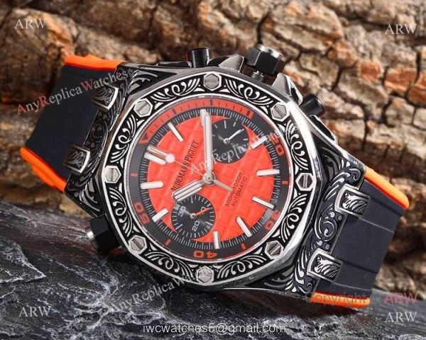 Best Copy Audemars Piguet Royal Oak Offshore Tourbillon Tattoo Watches Orange Rubber Strap Best Copy Audemars Piguet Royal Oak Offshore Tourbillon Tattoo Watches Orange Rubber Strap