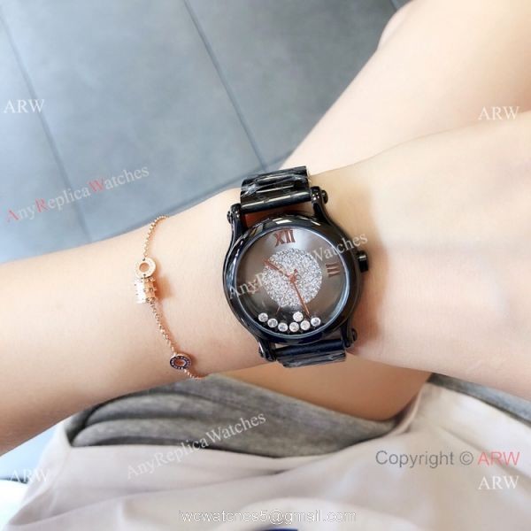 Copy Chopard Happy Sport Quartz Watch Black Case White Dial Copy Chopard Happy Sport Quartz Watch Black Case White Dial