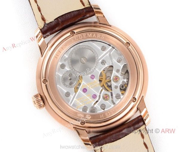 Swiss replica Audemars Piguet Jules Audemars Rose Gold Silver Face Watch GB Factory Swiss replica Audemars Piguet Jules Audemars Rose Gold Silver Face Watch GB Factory