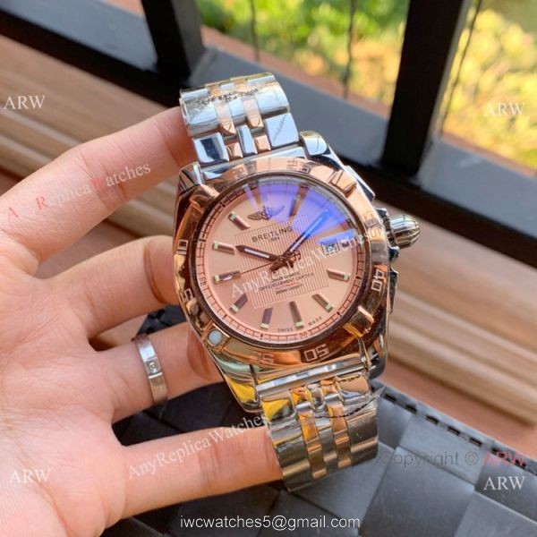 New Copy Breitling Chronomat 01 43mm Watches Two Tone and White New Copy Breitling Chronomat 01 43mm Watches Two Tone and White
