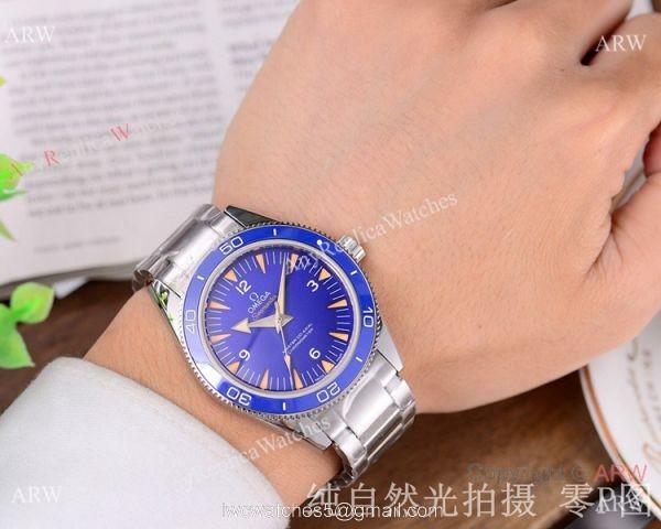 Omega Seamaster 300 Spectre Watch Replica 2-Tone Blue Ceramic Omega Seamaster 300 Spectre Watch Replica 2-Tone Blue Ceramic