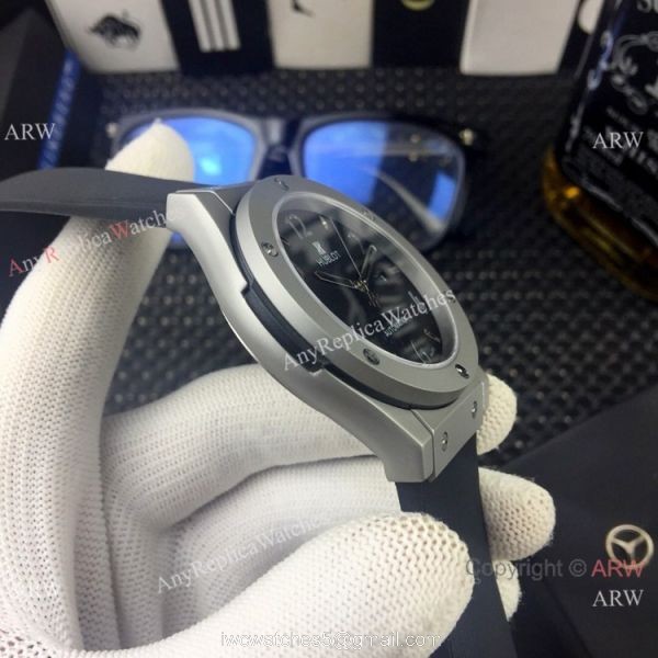 New Replica Hublot Classic Fusion Sand Case Silver Dial Watch New Replica Hublot Classic Fusion Sand Case Silver Dial Watch