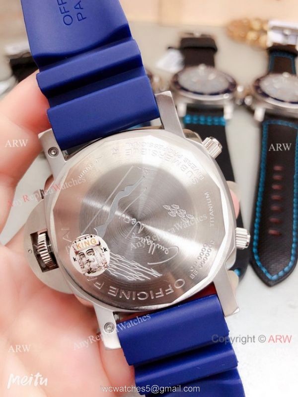 2019 New Panerai Submersible Chrono Guillaume Nery Edition Watch SS Blue Bezel 2019 New Panerai Submersible Chrono Guillaume Nery Edition Watch SS Blue Bezel