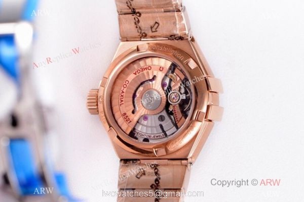 Swiss Replica Omega Constellation Rose Gold Diamond 27mm Watch 2019 New Swiss Replica Omega Constellation Rose Gold Diamond 27mm Watch 2019 New